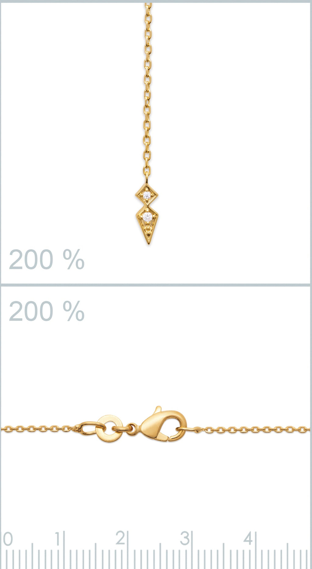 Y-Halskette mit zirkonium - 18 Karat vergoldet | Shop Nory