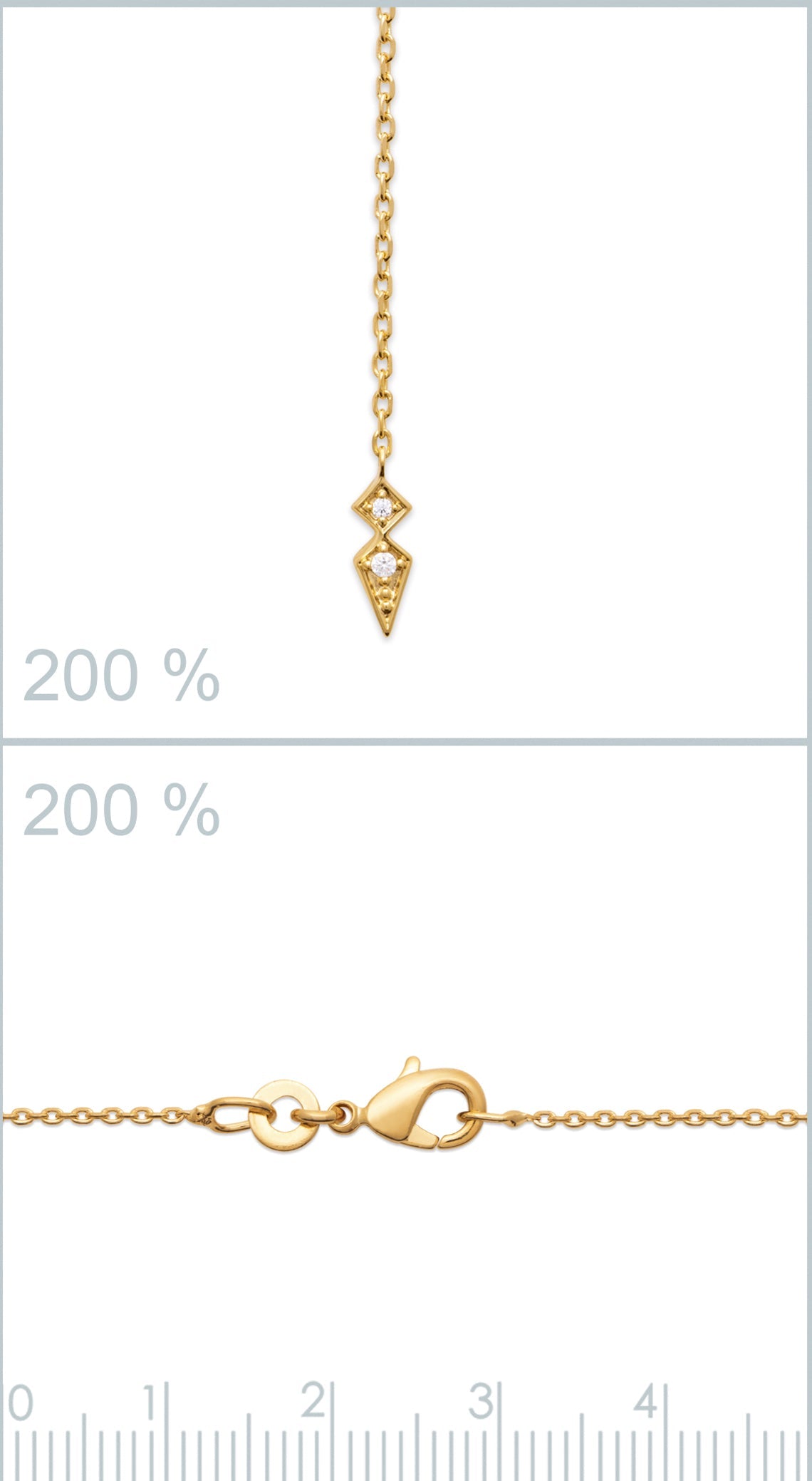 Y-Halskette mit zirkonium - 18 Karat vergoldet | Shop Nory