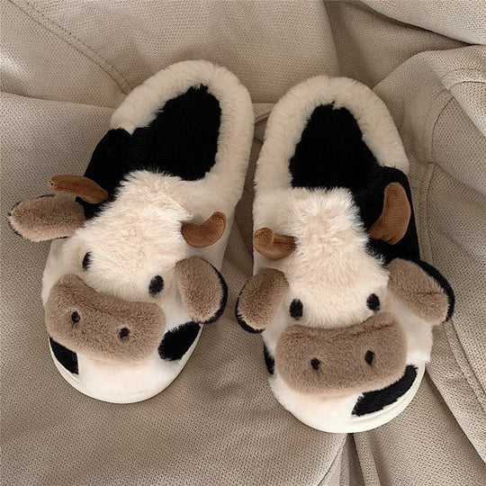 Bequeme Damen Hausschuhe mit Tiermuster