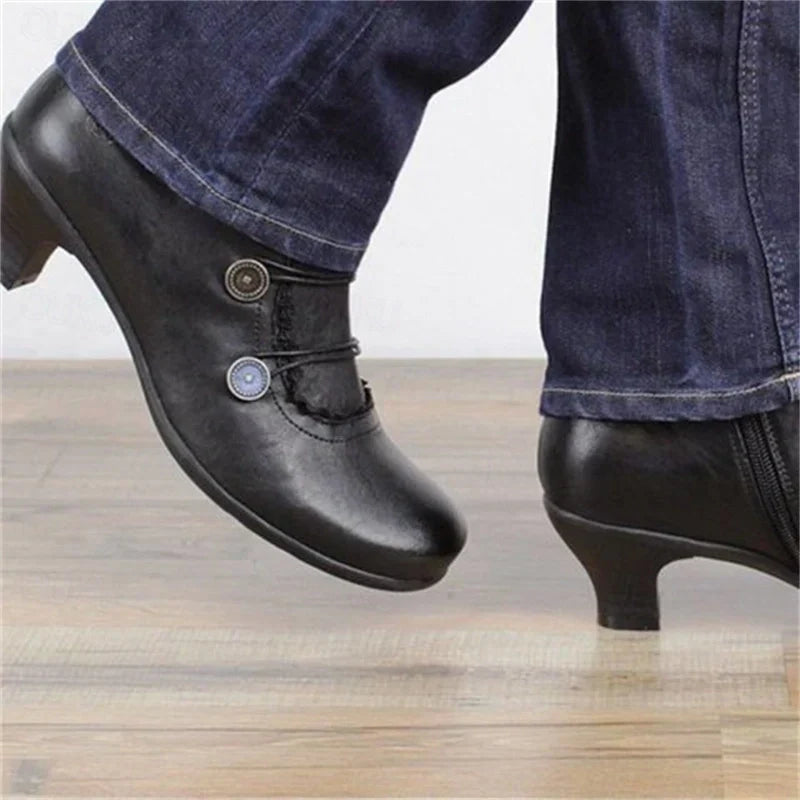 Damen Viktorianische Schnür-Stiefeletten mit Spitzenbesatz