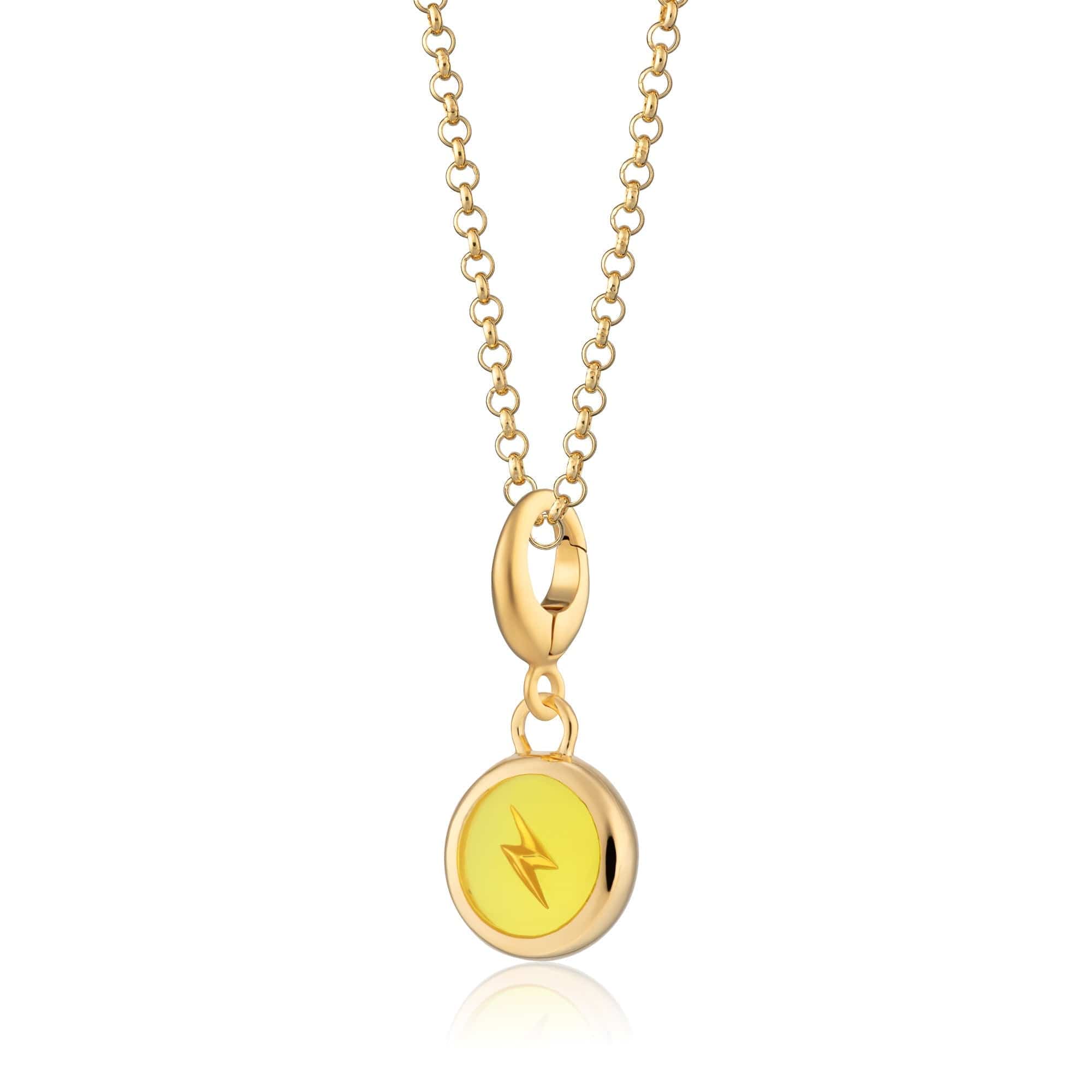 Gold Gelb Blitz Harz Erfassungs Charm Halskette | Shop Nory