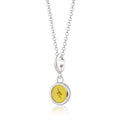 Silber Gelb Blitz Harz Capture Charm Halskette | Shop Nory