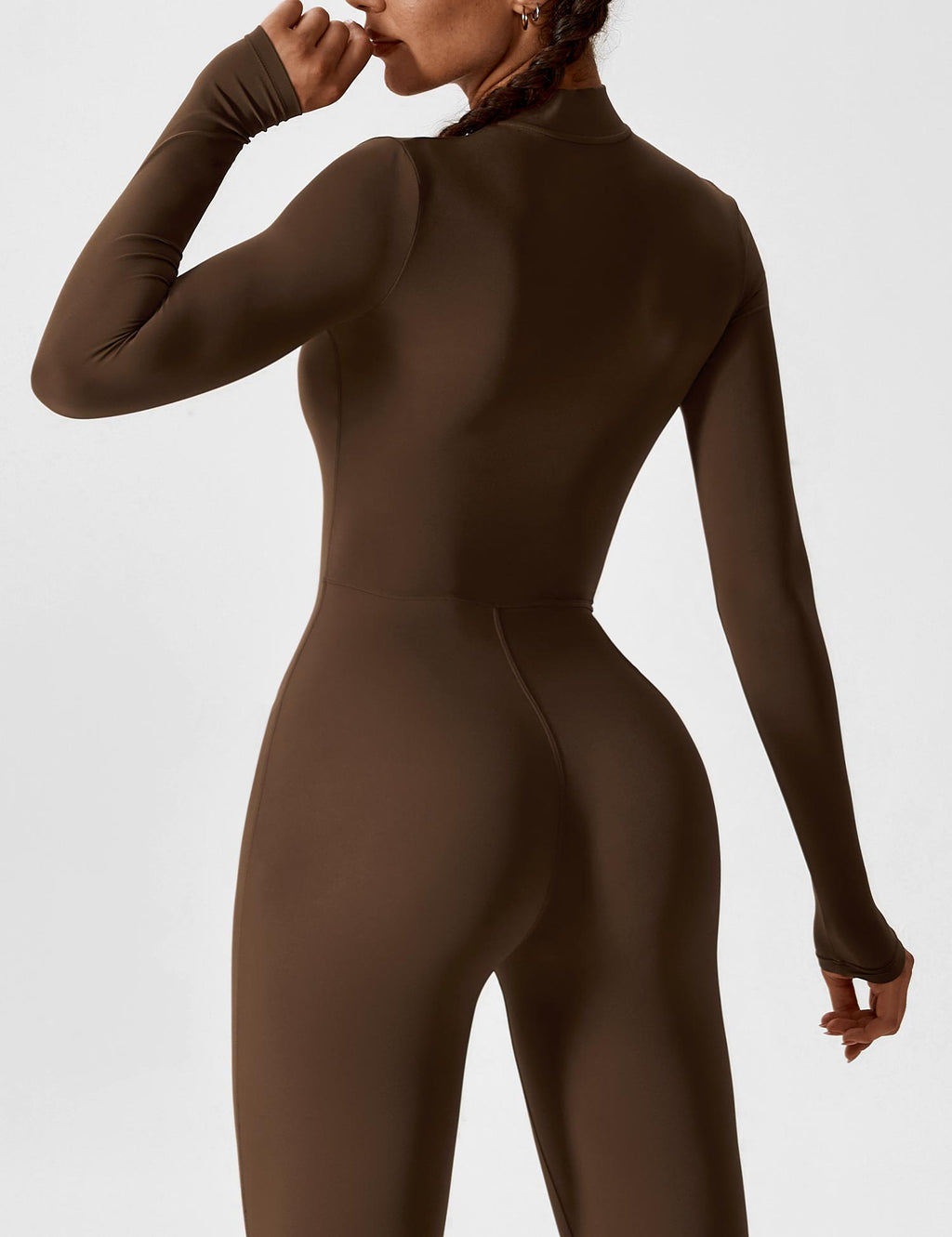 Lange Ärmel/Kurze Ärmel Reißverschluss Jumpsuit für Frauen
