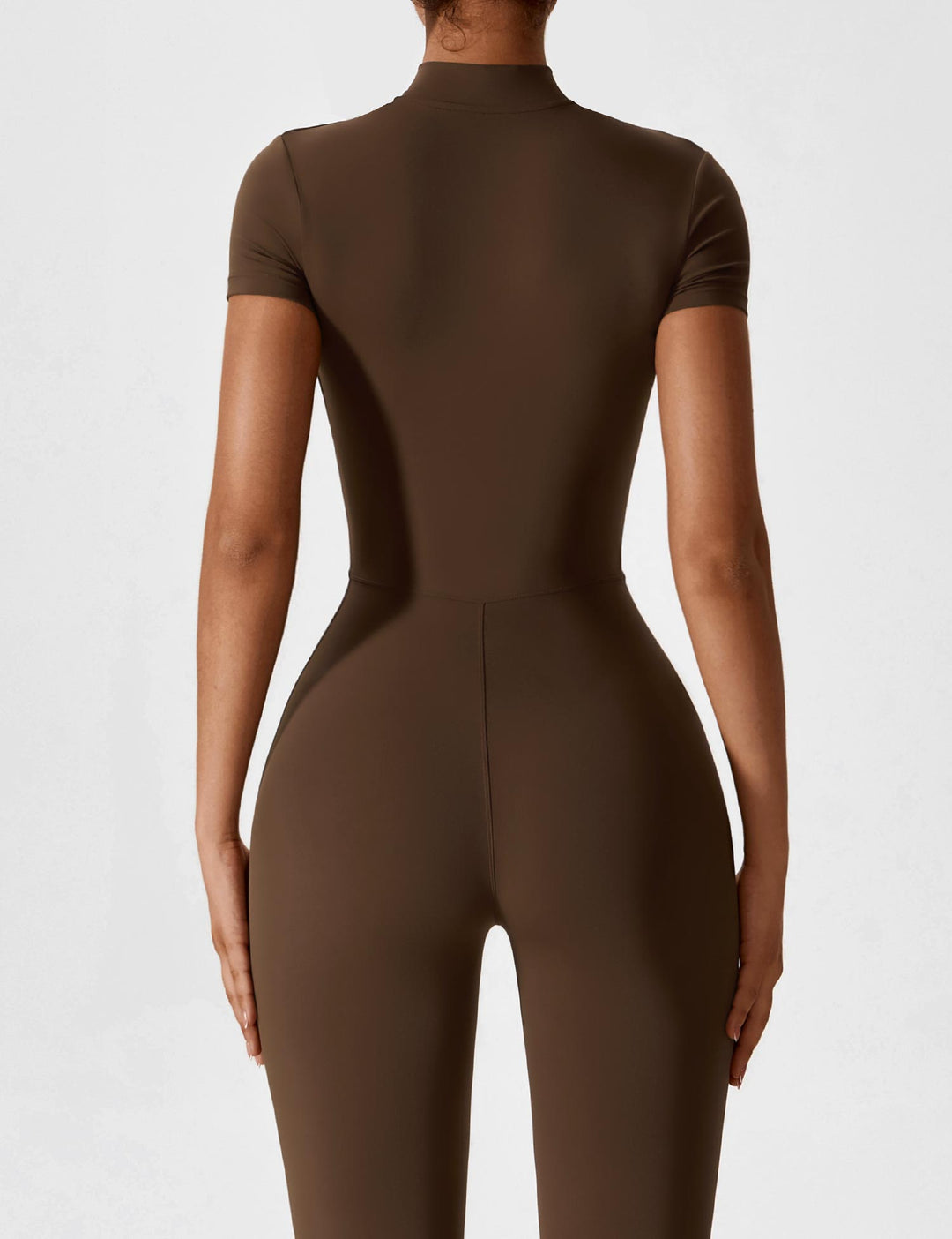 Lange Ärmel/Kurze Ärmel Reißverschluss Jumpsuit für Frauen
