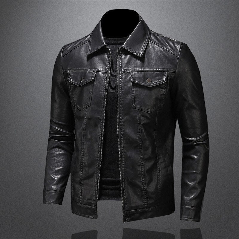 Klassische Lederjacke für Herren