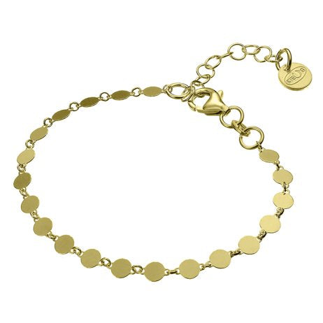 Zartes Armband – vergoldet, mit glänzenden Plättchen | Shop Nory