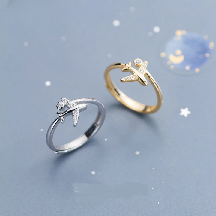 Zircon Flugzeug Verstellbarer Offener Finger Ring | Shop Nory