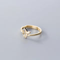 Zircon Flugzeug Verstellbarer Offener Finger Ring | Shop Nory
