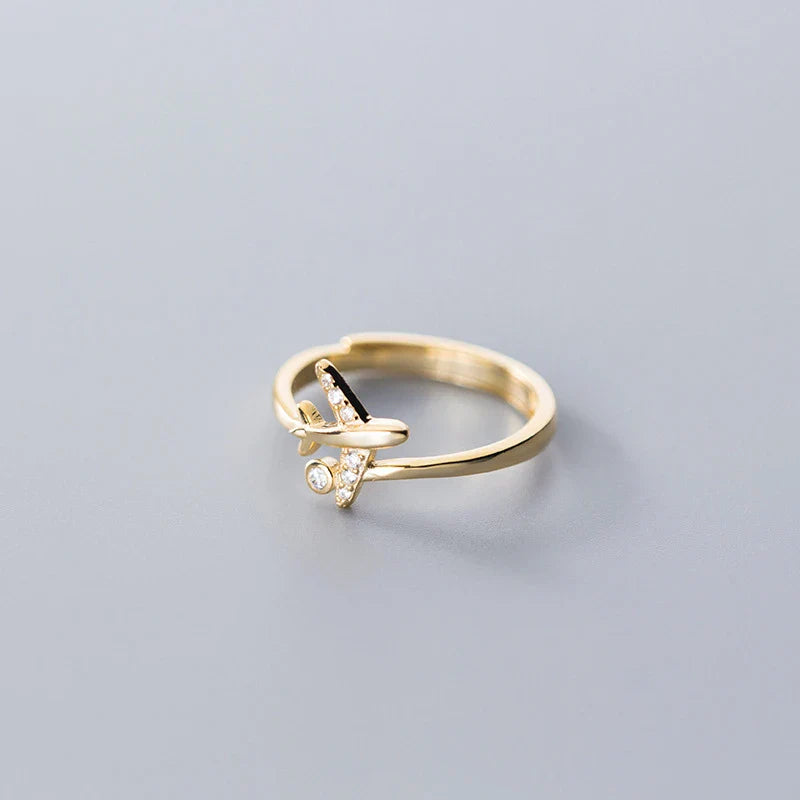 Zircon Flugzeug Verstellbarer Offener Finger Ring | Shop Nory