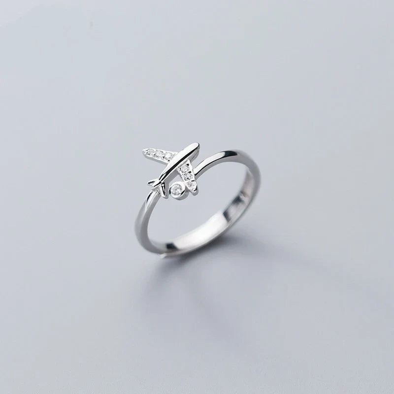 Zircon Flugzeug Verstellbarer Offener Finger Ring | Shop Nory