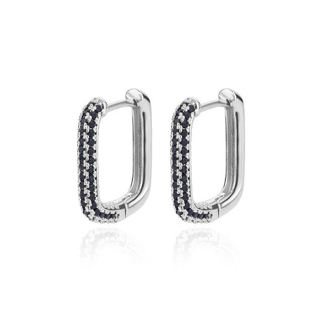 Zirkonia quadratische Creolen Ohrringe | Shop Nory