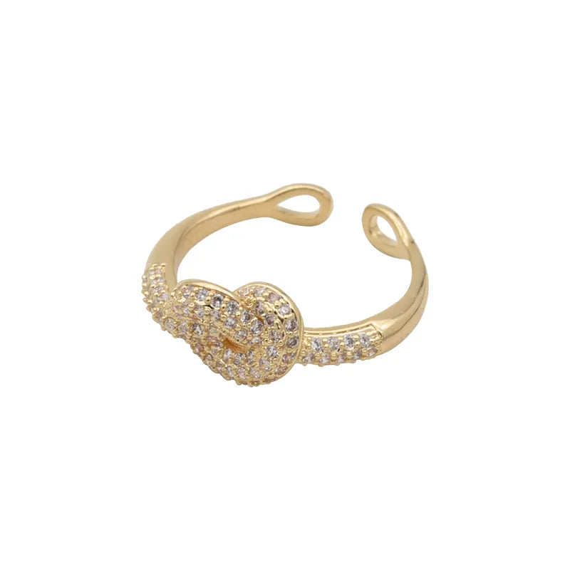 Zircon Metall Knoten Twist Design Ringe | Shop Nory