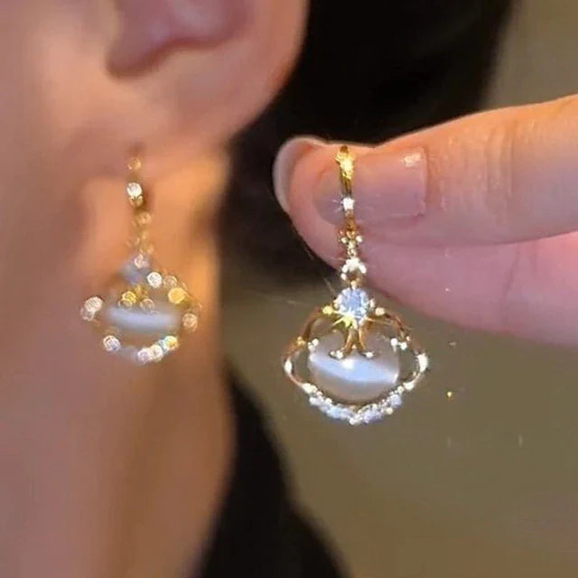Zircon Opal Blüten Wasser Tropfen Ohrringe | Shop Nory