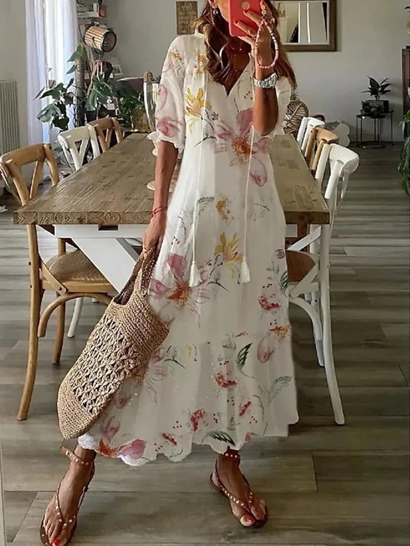 Ein Stilvolles Sommerkleid mit Print