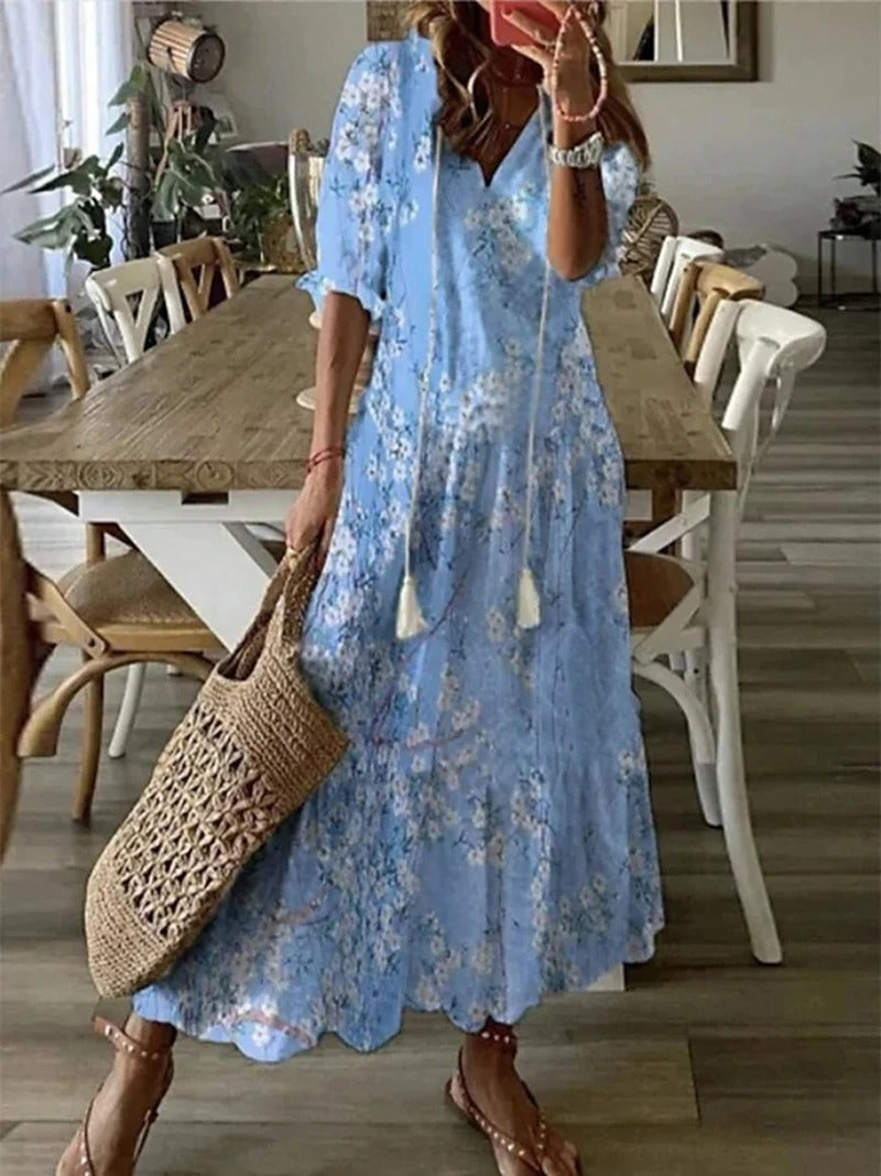 Ein Stilvolles Sommerkleid mit Print