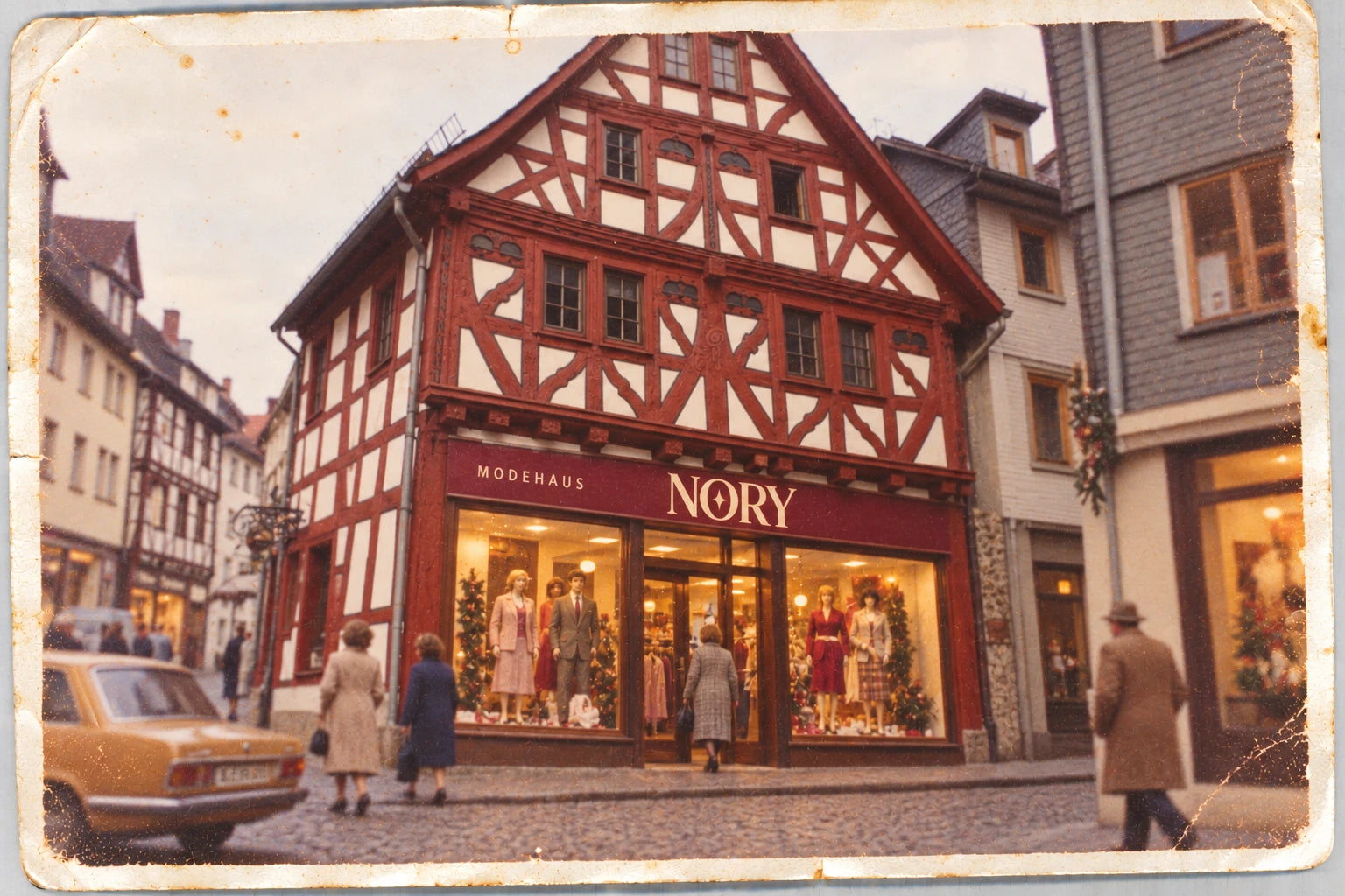 Modehaus Nory – historische Aufnahme der Ladenfront